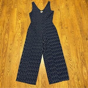 Outerworn Blue Organic Cotton Sleeveless Straight Cut Jumpsuit Size Medium